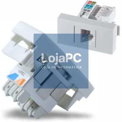 Tomada superficie 2 x RJ45 UTP Fêmea Branco