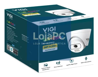 TP-LINK VIGI 2MP Full-Color Turret Network Camera EasyCam C420 4mm 