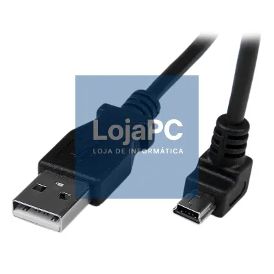 Cabo USB tipo A/ mini B 5p 0.70m Preto