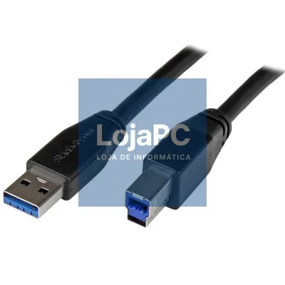 Cabo USB 3.0 tipo A/B 5.00m Preto