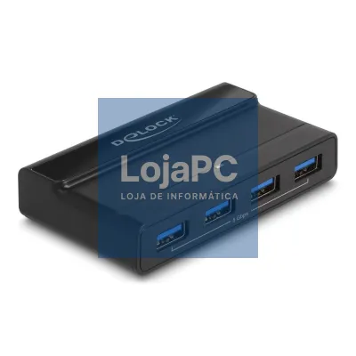 Delock USB 3.0 External Hub 4 Port Preto