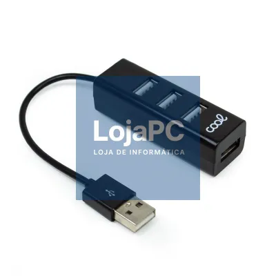 Universal USB 2.0 Hub COOL 4 USB Ports Black