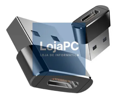Adaptador USB 2.0 Macho /Femea c/rotacao Preto