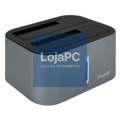 Tooq TQDS-805G Dock Station Duplo Baía HDD Cinzento