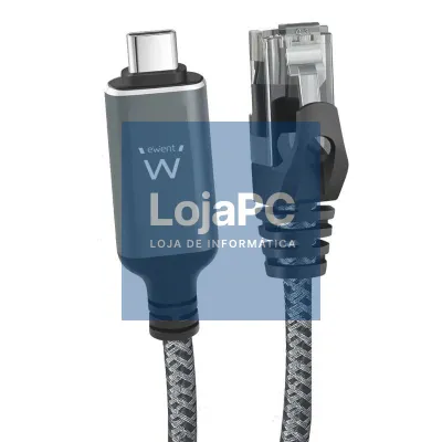 EWENT Cabo USB-C 3.1 A RJ45 CAT6 FTP, 1Gbps, 2m
