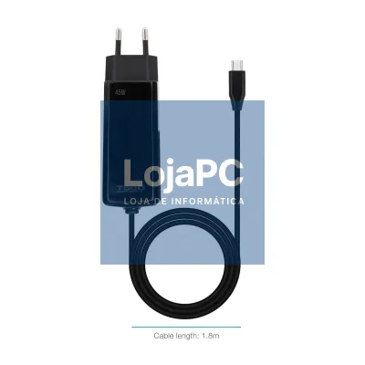 Tooq Carregador portátil GAN USB-C PD 45W Cúbico