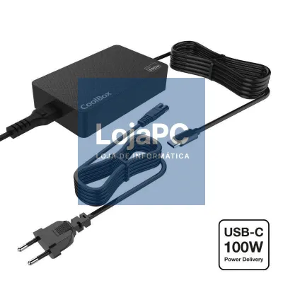 CoolBox Carregador Portátil GAN USB-C 100W