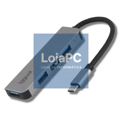 iggual Hub USB 3.0 tipo C x 4 portas USB-A 3.0