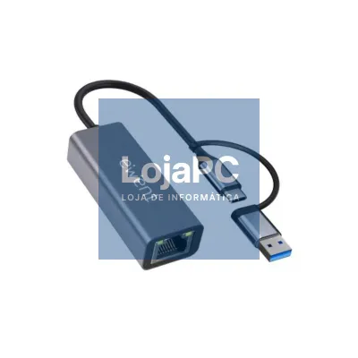 EWENT ADAPTADOR ETHERNET 1GIGABIT | USB-C Y USB-A