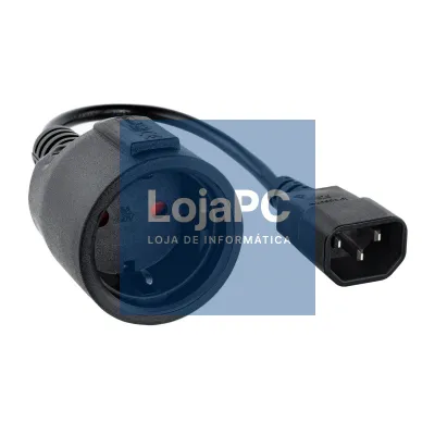 Nanocable Cabo Adaptador C14/M a CEE7/H, 25cm