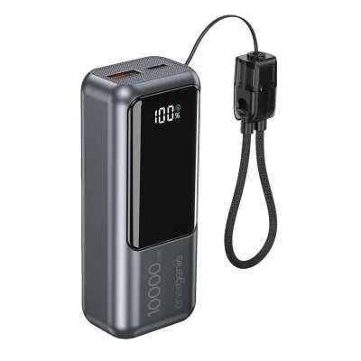 Gembird Powerbank com LCD 10000 mAh Cinzento