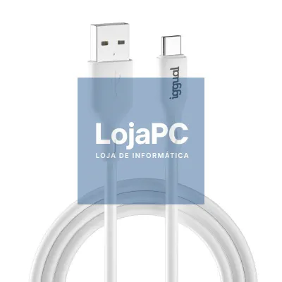 iggual cabo USB-A/USB-C 100 cm branco