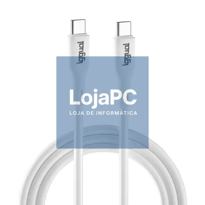 iggual Cabo USB-C/USB-C 100 cm branco Q3.0 3A 60W