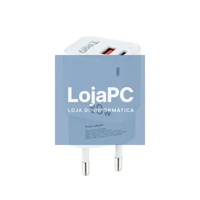 Tooq Carregador parede USB-C/PD+USB-A/QC 20W