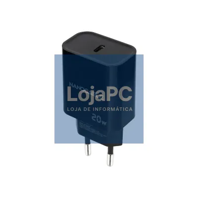 Nanocable Carregador parede USB-C PD 20W Preto