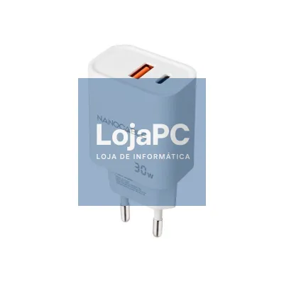 Nanocable Carregador USB-C/PD+USB-A/QC 30W Branco
