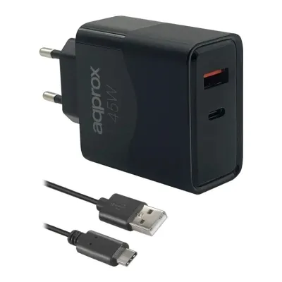 APPROX CARREGADOR 45W QC 1 X USB A+ 1 X USB C+CABO