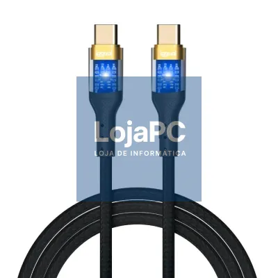iggual Cabo USB-C a tipo C 3A 100 cm trenzado LED