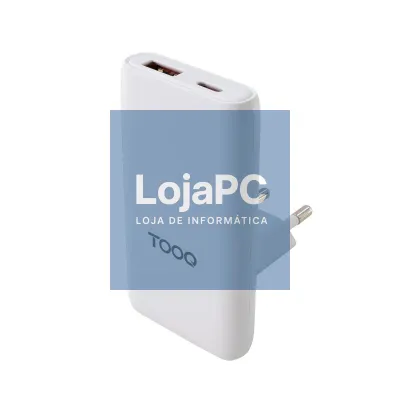 Tooq Carregador parede GAN USB-C/PD + USB-A/QC 65W