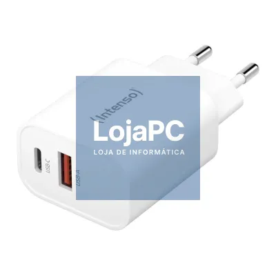 Intenso | Carregador parede W30AC|USB-A y C Preto