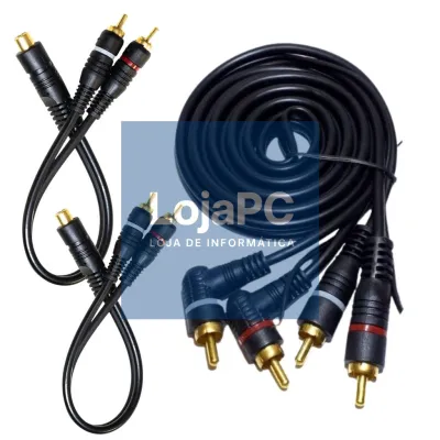 Cabo RCA M/RCA M  1.5mt Preto