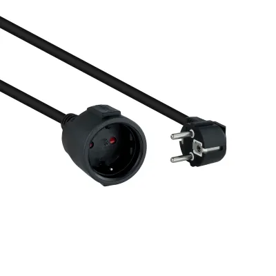Nanocable Cabo Alim. Extensão schuko preto 3 M