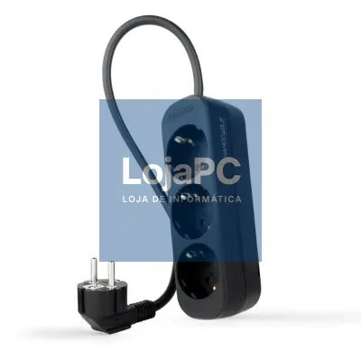Nanocable Extensão eléctrica 4 Tomadas 1.4 m Preto