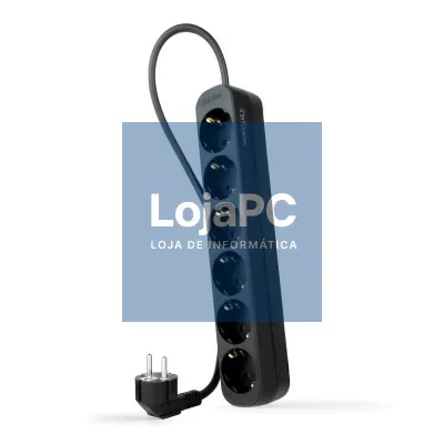 Nanocable Extensão eléctrica 6 Tomadas 1.4 m Preto