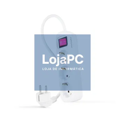 Nanocable Extensão 3 Tomadas Interruptor Branco