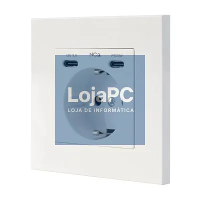 Nanocable Base de parede tomada SCHUKO 2USB Max .2.4A