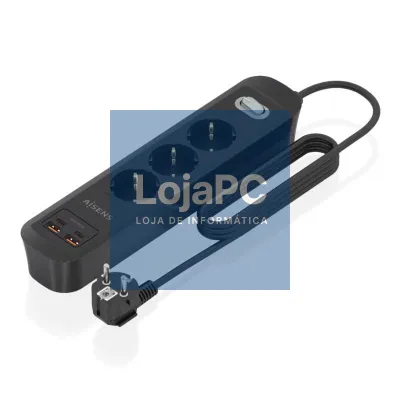 Aisens Extensão 3 tomadas interruptor PD 2xUSBC 2xUSB