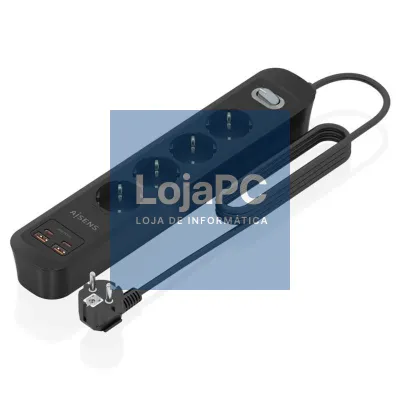 Aisens Extensão 4 tomadas interruptor PD 2xUSBC 2xUSB