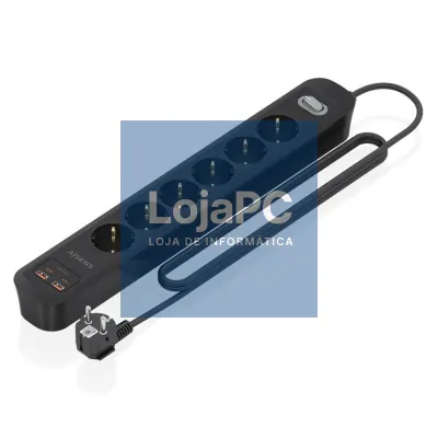 Aisens Extensão 6 tomadas interruptor PD 2xUSBC 2xUSB