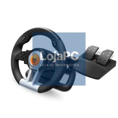 Krom Jogo de Volante y pedales K-Wheel Multip.