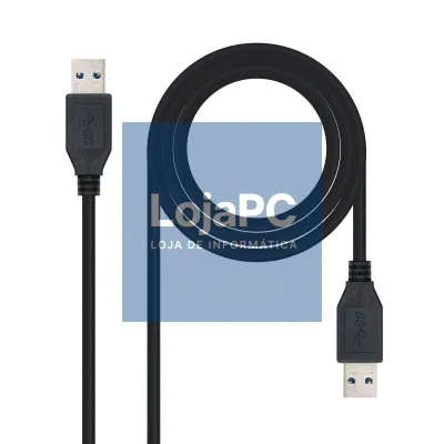Nanocable Cabo USB 3.0, tipo A/M-A/M, Preto, 1m