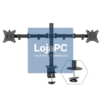 iggual SPM02 Suporte pinza mesa 2 monitores 17-32"