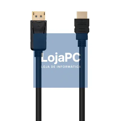 Nanocable Cabo Conversor DP a HDMI 2 M Preto