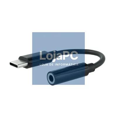 Nanocable Adaptador Audio USB-C/M a Jack/H, Preto