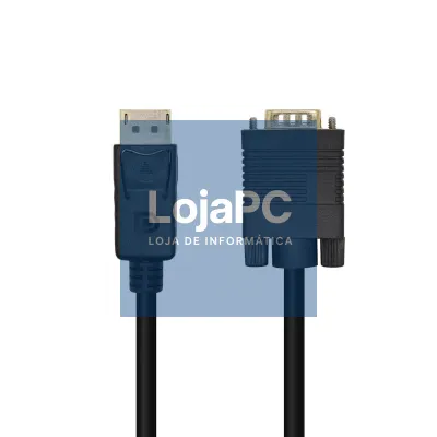 Aisens Conversor DP/M-VGA/M preto 2.0m