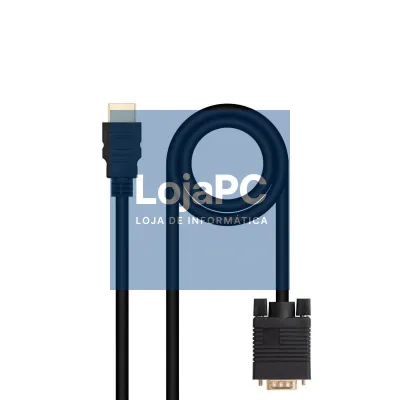 Nanocable Conversor HDMI a VGA M-M, 1.8 m Preto