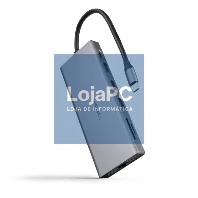 Nanocable Hub 12en1 USB-A/C+HDMI+DP+RJ45+TF+SD+AU