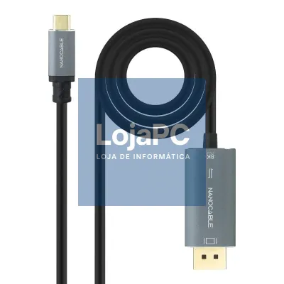 Nanocable Cabo USB-C/M-DP/M Bidireccional 2 M