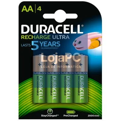Duracell Pilha Recarregável HR6 AA 2500mAh Blister*4