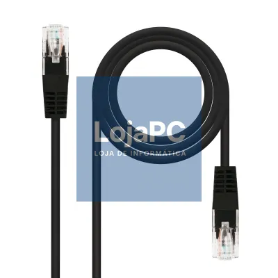 Nanocable Cabo de rede categoria 5E UTP 1 M Preto