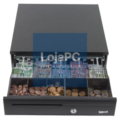 iggual Cajón Portamonedas IRON-30 42cm 5+5 preto