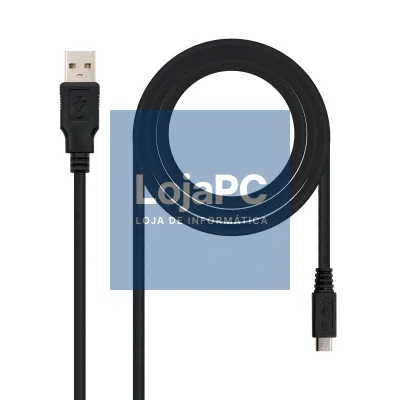 Nanocable Cabo USB 2.0 A/M Micro USB B/M 0,8 M