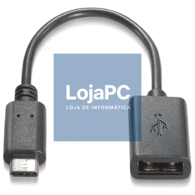 Nanocable Cabo USB 2.0 3A, USB-C/M-A/F, 15cm