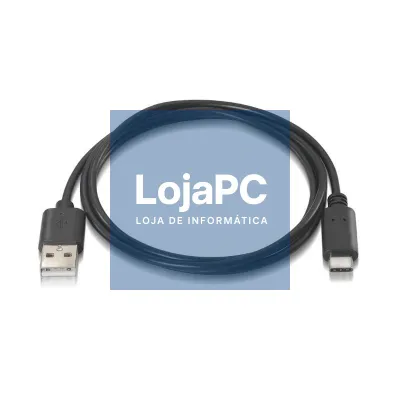 Aisens Cabo USB 2.0 3A USB-C/M-A/M preto 1.0m