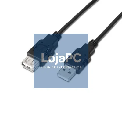 Aisens Cabo USB 2.0 Tipo A/M-A/H preto 1.8m