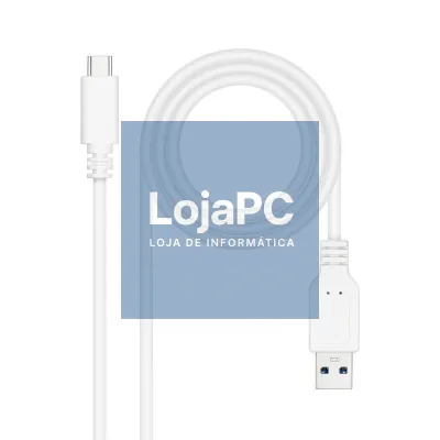 Nanocable Cabo USB 3.1 Gen2 USB-C/A 1 M Branco